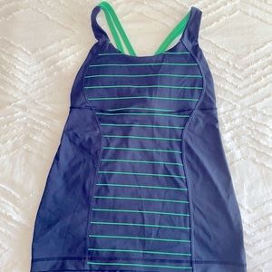 Sports tank with attached bra